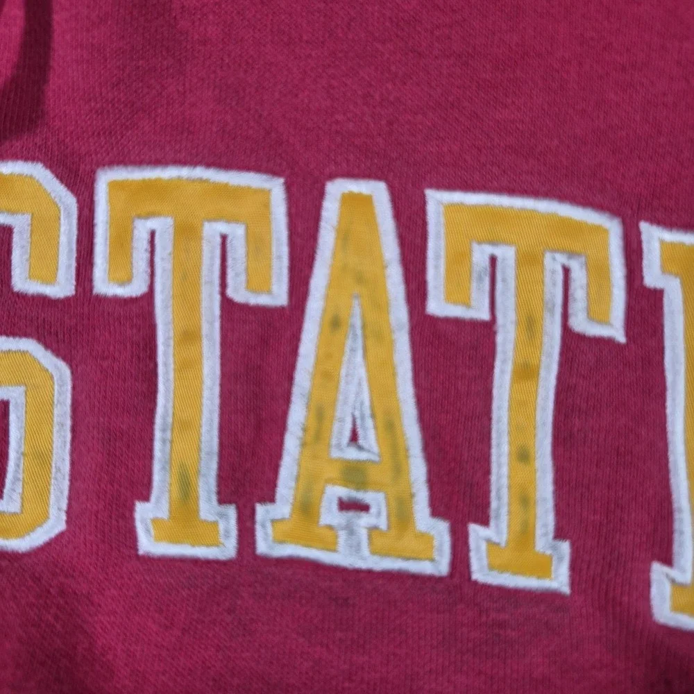 Vintage Nike Iowa State Cyclones Hoodie Mens Medium Red Y2K Center Swoosh Team